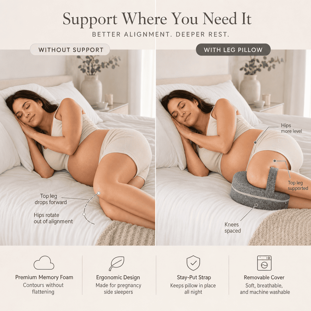 Nuvia — The knee pillow for third-trimester hip pain